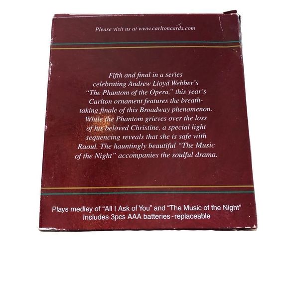 Carlton Cards Heirloom Collection The Phantom of the Opera 2003, RARE,‎ N… - Picture 6 of 8